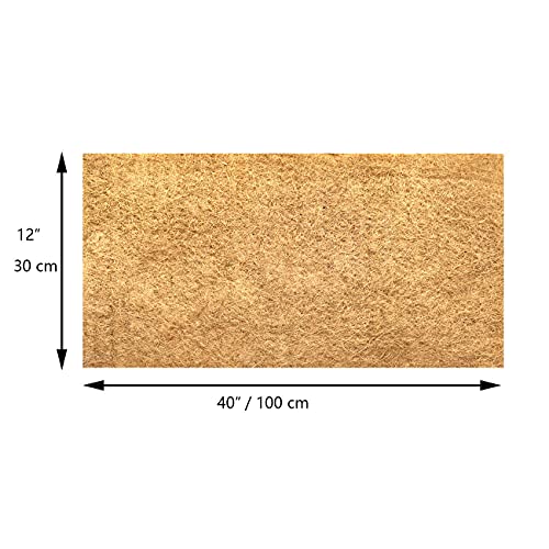 SUNYAY 12x40 inch Natural Coco Liner Roll Coconut Coir Liner Sheets Coco Mat for Planter Window Box Flower Basket Garden Decoration Animal Pet Pad - size: 12x40 inch