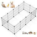 Small Animal Playpen - 12-Panel Metal Wire Pet Fence for Guinea Pigs, Rabbits, Bunnies - Indoor & Outdoor Portable Enclosure, Durable & Easy to Assemble - style: 12-Panel Metal Wire
