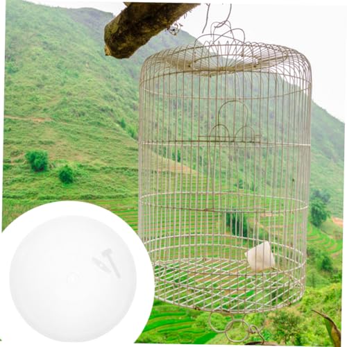 5pcs Round Birdcage Bottom Tray Reusable Plastic Litter Holder for Parrots and Canaries Easy to Clean Design for Creating Clean Living Space