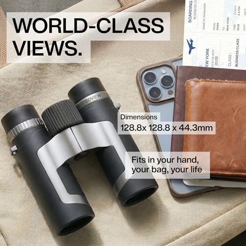 ZOOMR 10x34 Binoculars for Adults, BAK4 Prism - Phantom Black | Lightweight, Fully Multi-Coated Optics, Smartphone Adapter Compatible, Waterproof IPX5/6 PORTR™ - color: Phantom Black
