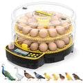 JUJOJB 48 Egg Incubator for Hatching Eggs, Double-Layer Auto Turner & Temp | Temperature control, humidity, auto turner, candler. Fits 48 chicken, duck, quail, turkey, pheasant, guinea, parrot eggs. - color: Yellow