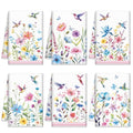 Oudain Set of 6 Wildflower Hummingbirds Kitchen Towels Floral Dish Hand Tea Towels for Bird Lovers Women Spring Summer Party Holiday Supply Bathroom Housewarming Gift - color: Wildflower