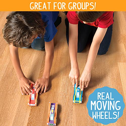 Made By Me Build & Paint Your Own Wooden Toys, DIY Wood Craft Kit, Easy to Assemble, 3 Cars - style: Cars