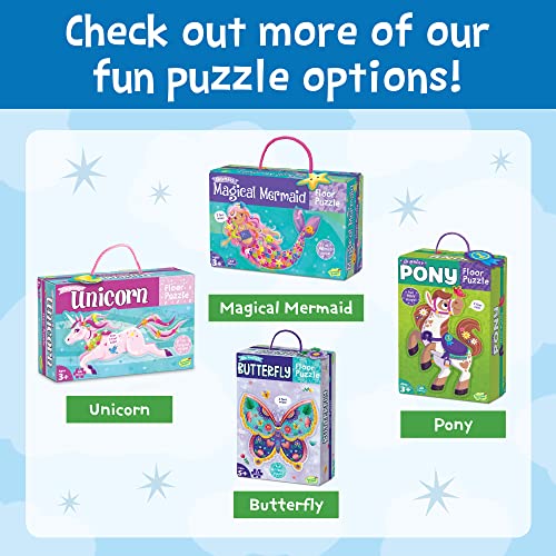 Peaceable Kingdom Jumbo Rainbow Floor Puzzle 35 Pieces | A 35-piece floor puzzle that builds focus and patience. Ages 3+. - style: Rainbow
