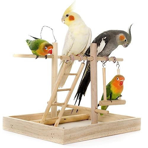 5 Pcs Wooden Bird Ladder for Parrots Cage 5 Sizes | Natural Wood Perch Stand,Parakeet Climbing Toys ,Hanging Pet Cage Accessories,Cockatoo Cockatoo Exercise Play