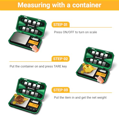 Digital Pocket Scale Precision 200g/0.01g Scale Grams Ounces | Mini Jewelry Scale, Coins Scale with 50g Cal Weights for Gold/Silver/Gems/Food,(Battery Included)-Green - color: Green
