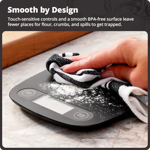 Greater Goods Food Scale, Slim & Compact Build, 1g Precision (Matte Black) | Digital Kitchen Scale for Cooking, Meal Prep & Portion Control, Tare, Auto Shut-Off, g/oz/lb/ml Conversion & Calorie Tracking - color: Matte Black