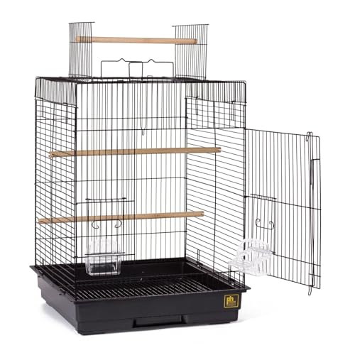 Prevue Pet Products Top Opening Bird Cage - Black | Stand Alone Indoor Birdcage for Parakeets, Cockatiels, Conures, Lovebirds, and Similar Sized Birds