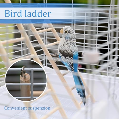 Bird Ladder Parrot Toy Set Birdcage Accessories Parrot Perch Stand for Parakeets Parrots Cockatoo Lovebirds Birdie