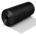 HORCH Black Hardware Cloth 1/2 inch 48 x 50 ft 19 Gauge | Wire Mesh Roll, Chicken Wire Fencing, Garden Fencing, Welded Wire Fence Roll, Chicken Coop/Run Wire, Rat Wire - size: 1/2'' x 48'' x 50'