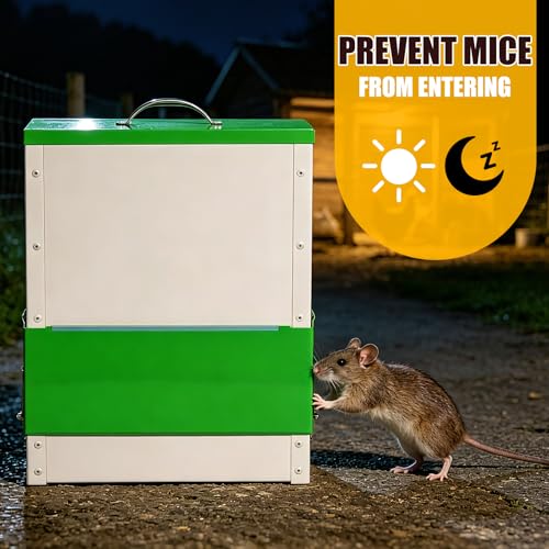 Automatic Chicken Feeder No Waste 25LBS Poultry Feeder Though | Outdoor Automatic Duck Feeders and Wall Mount Chicken Feeders Suitable for Chickens Ducks Turkeys