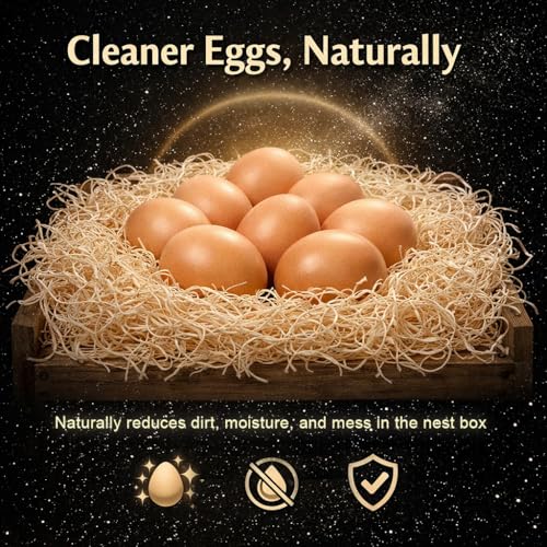 NestNova™ Aspen Nesting Pads for Chickens – 10 Pack 13x13 Excelsior Liners | USA-Grown Aspen, Cleaner Eggs, Kraft-Backed Coop Bedding for Laying Hens - 10 Pads - size: 10 Pads (1 Pack)