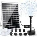 15W Solar Fountain Pump Kit with 6 Nozzles & 6.56FT DIY Tubing | 2026 Upgraded Solar Powered Water Fountain with 16.4FT Extra-Long Cable for Bird Bath, Pond & Outdoor Water Features - color: 15w Solar Fountain