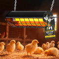 300W Heat Lamp for Chickens Brooder Heater 2PCS Chicken Coop Heater Upgraded 12000H Carbon Fiber Bulbs Adjustable 2 Mode Temp Safe Fire Proof Chicken Heating Plate UL-Certified for Poultry Duck Quail - size: Small(1 Frame + 2 Tubes)