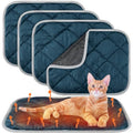 4 Pack Self Heating Cat Pad Self Warming Dog Mat Reflects Body Heat Extra Warm Thermal Pet Pad Washable Dog Cat Bed Crate Bed Mat Blanket (Dark Blue,16 x 20 Inch) - color: Dark Blue, size: 16 x 20 Inch