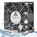 GDSTIME 120mm x 38mm 12V DC Waterproof IP67 Fan High CFM Dual Ball 2Pin | for RV Fridge, Power Station, DIY Cooling Ventilation Exhaust Projects - size: 120x38mm