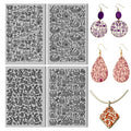 CHGCRAFT 4 Sheets Easter Bunny Clay Texture Mat Easter Chicken Pattern Polymer Clay Texture Sheets DIY Tools for Pottery Earring Jewelry Making Stamp Engraving Machines, 3.9x2.6inch - style: Easter Chicken