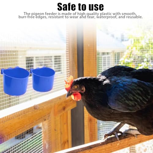 30 Pcs Chicken Coop Feeder Water Cup,8 oz Cage Cups Chicken Feeder Waterer, Cage Cups Birds Hanging Feeders, Chicken Feeder Water Bowl for Parakeet Poultry Pigeon Bunny Wire Cage (Blue) - color: Blue, size: 8oz