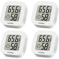 Vaikby Indoor Thermometer 4Pack, Humidity Gauge Meter Digital Hygrometer Room Thermometer for Home, Hight Accurate Temperature and Humidity Monitor for Greenhouse, Reptile, Humidors, Cellar, Office - size: ℉