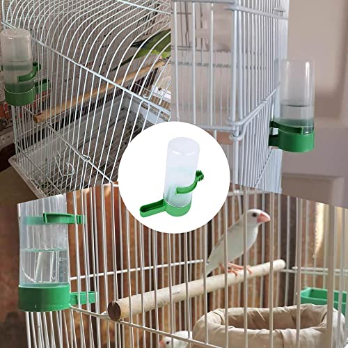 4 Pcs Bebederos para Pajaritos Parakeet Water Dispenser Automatic No Leak | Durable plastic no-leak design for cockatiel budgie lovebird parrot cage. Auto waterer, transparent shell, easy clamp mount.