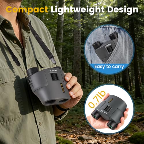 20X30 Compact Binoculars for Adults Bird Watching Travel, Grey | High Power, Low Light Vision, Large Eyepiece Easy Focus for Sightseeing Hiking Camping Cruise Concert - color: Grey