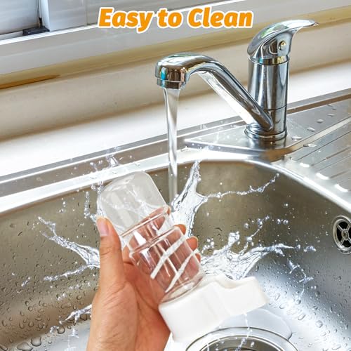 BNOSDM Automatic Bird Water Dispenser 2 Pcs No Mess Parrot Cage Water Feeder Drinker Suspended Bird Drinking Device Parakeet Cage Accessories for Budgies, Cockatiel, Conure, Canary, Finch (White) - color: 2 Pcs White Automatic Bird Water Dispenser