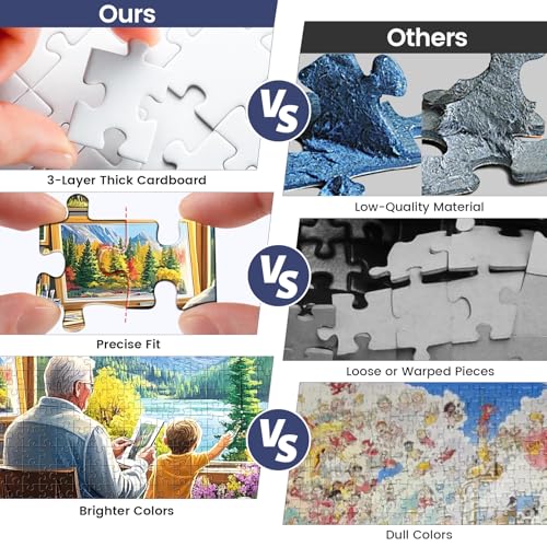 Puzzles for Adults 1000 Pieces,Painting Room Jigsaw Puzzles 1000 Pieces | Grandfather Grandson Puzzle for Adults Unique 1000 Piece Scenery Puzzles Fun Relax Puzzle Challenging Family Game Gift - style: Painting