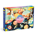 Mudpuppy Space Mission 100 Piece Double-Sided Puzzle – Two Fun Puzzles in One!, Colorful Illustrations of Your Favorite Cosmic Scenes, 22" x 16.5", Ages 6+ - style: Space Mission