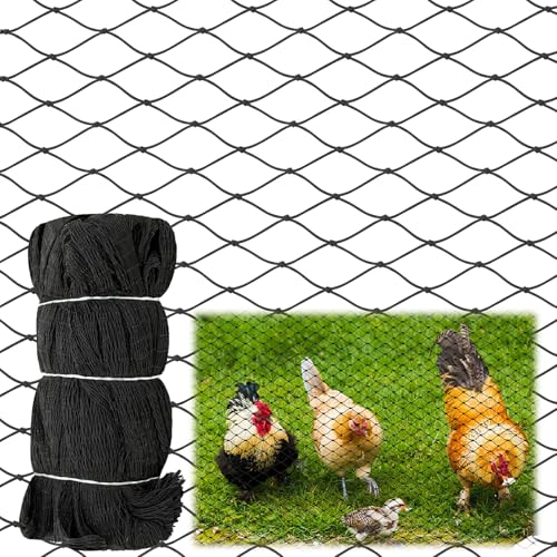 25 x 25 ft Aviary Bird Netting Chicken Netting Commercial Grade Heavy Duty Knotted 2 inch Mesh for Chicken Coops Poultry Blueberries Fruit Trees Net Aviary Garden - size: 25 x 25ft, 2 inches