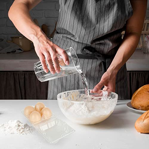 DAJAVE 100 Pack Plastic Egg Cartons, Clear Egg Cartons Bulk Holds up to 4 Eggs, Plastic Egg Holder for Family, Pasture, Farm Markets Display