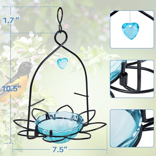 FORUP Oriole Bird Feeder, Orange Fruit Oriole Feeder (Blue) - color: Blue
