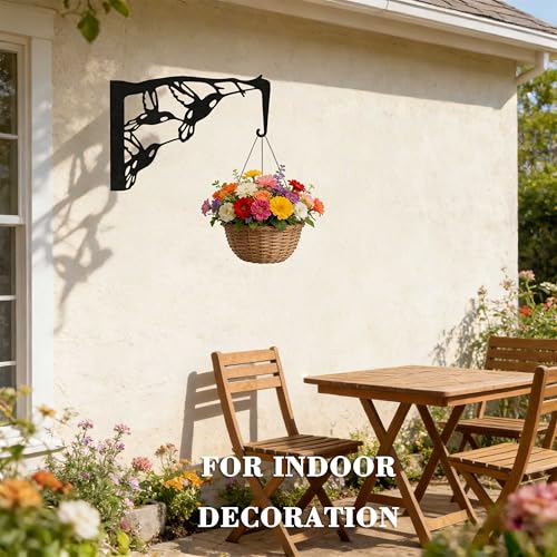 Hummingbird Plant Hanger Wall Hook, Metal Bird Feeder Hanger for Outdoors/Indoor, Plant Wall Hanger Bracket Holder, Window Plant & Wind Chime Hanger, Staghorn Fern, Patio Garden Home Decor - color: Hummingbird