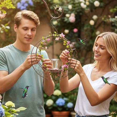 Bird Nesting Material Holder | Moon Shaped Flower Display Basket | Wire Bird Nesting Material Holder Cage,for Home Living Room Outdoor Balcony Garden Patio Terrace Porch