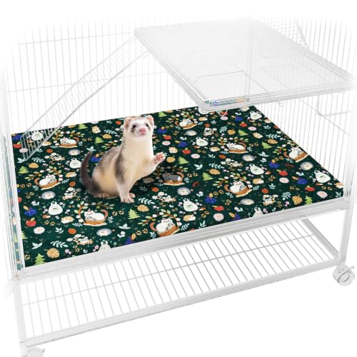 Ferret Cage Liner for Ferret Nation & Critter Nation Cage | Washable Bedding, Leakproof Cage Accessories for Ferrets, Chinchillas, Rats & Other Small Animals(Bottom Pan Liner) - size: Bottom Pan Liner