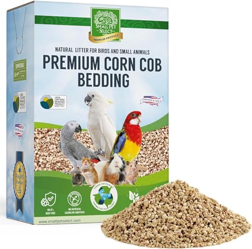 Small Pet Select Corn Cob Bedding & Litter, 100% Natural, 6 lb | Safe Absorbent Cage Litter, Low Dust, For Hamsters, Guinea Pigs, Birds, Gerbils, Reptiles & Small Pets - size: 6 lb