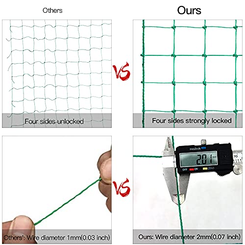 Trellis Netting, PDGROW Climbing Plant Support Net Garden Pea Bean Neting, Heavy-Duty PE Trellis Net for Cucumber, Tomato, Vegetables, Fruits, Sweet Pea Plants (6.6' x 8.2'Ft) - size: 6.6' x 8.2'