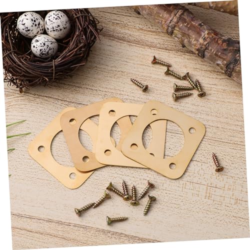 8pcs Predator Guards for Birdhouses Metal House Protector Screws Ventilated Round Hole Design