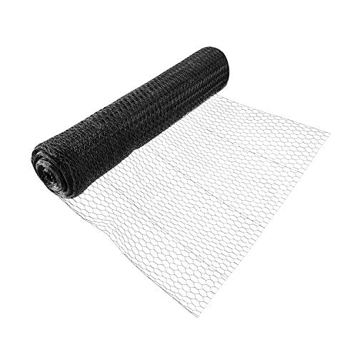 Fencer Wire 20 Gauge Black Vinyl Coated Poultry Hex Netting with 1 inch Mesh (5 ft. x 150 ft.) - size: 5 ft. x 150 ft.