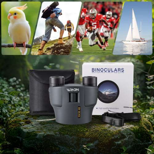 20X30 Compact Binoculars for Adults Bird Watching Travel, Grey | High Power, Low Light Vision, Large Eyepiece Easy Focus for Sightseeing Hiking Camping Cruise Concert - color: Grey