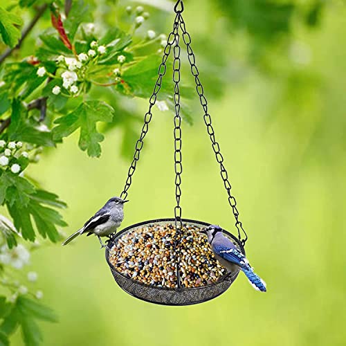 Bird Feeder, Hanging Bird Feeders for Outdoors Metal Mesh Birdfeeder Tray | Metal Mesh, Birdfeeder Tray