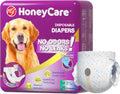 HONEY CARE All-Absorb Disposable Female Dog Diapers M Size, Improved Bigger Size, Super Absorbent, Breathable, Wetness Indicator,36 Count (Pack of 6) - size: Medium (Pack of 6)