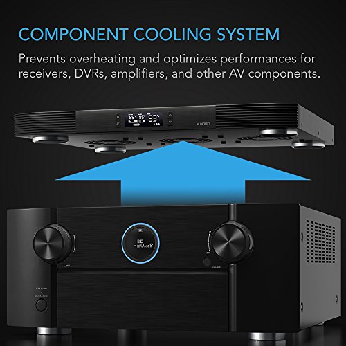AC Infinity AIRCOM T10, Quiet Cooling Blower Fan System 17" Front-Exhaust | For Receivers, Amps, DVR, AV Cabinet Components, Compatible with Digital Video Recorder - size: 17" Front-Exhaust, style: Smart Controller