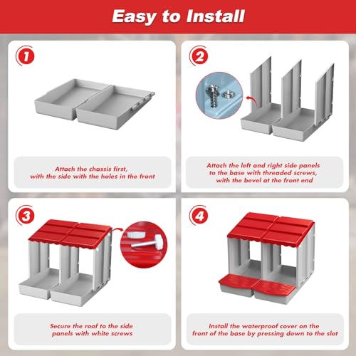 2 Hole Chicken Nesting Box with Rolling Egg Collection Design | Rolling Egg Collection & Protection Nesting Boxes, Avoid Broken Eggs, Ideal for Coops, Backyard & Family Chicken Raising - size: 2 Compartment
