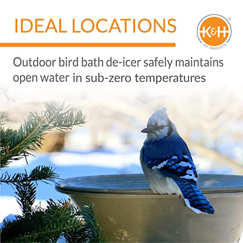 K&H Pet Products Ice Eliminator Original Birdbath Deicer Natural Original 50 Watts - size: Original 50 Watts