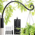 Lifyzoon Heavy Duty Plant Hanger Bracket Outdoor (22"/Black) | 100Lbs Steel Capacity, Rust-Proof Wrought Iron, Outdoor Hand-Forged Hanging Plant Bracket for Large Bird Feeders Lanterns - size: 1A-22 Inch