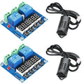 2-Pack XH-M452 Humidity Controller Digital Thermostat, Dual Relay 10A | DC 12V, LED display, independent heating and humidity control, for furnace, humidifier, and incubation projects