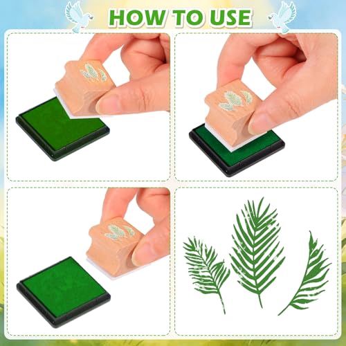 HOWAF Christian Easter Gifts Set, Include 12pcs Resurrection Eggs Stamps and 12 Religious Easter Story Cards for Resurrection Decoration, He is Riren Inking Stamps, Jesus Lives Story Rubber Stampers