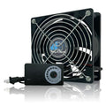 Computer Fan with AC Plug, 120mm Variable Speed Axial Muffin PC Fan with Controller 120V 110V 220V Small 12V Case Cooling for PC Server Cabinet DVR TV Router Receiver Xbox Greenhouse - size: 120mm × 25mm, style: 1 Pcs