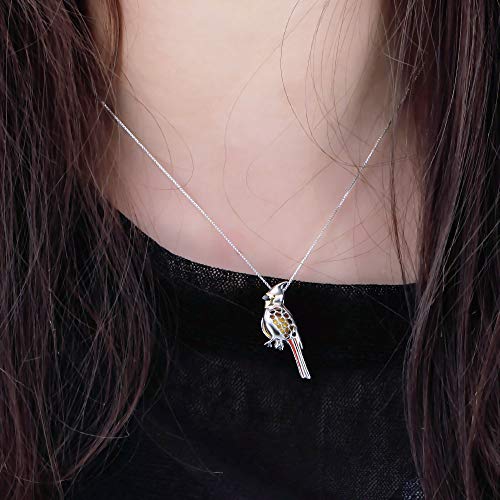 Cardinal Bird Cage Pendants for Women Sterling Silver