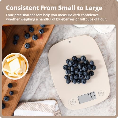 Greater Goods Food Scale, Slim & Compact Build, 1g Precision (Birch White) | Digital Kitchen Scale for Cooking, Meal Prep & Portion Control, Tare, Auto Shut-Off, g/oz/lb/ml Conversion & Calorie Tracking - color: Birch White